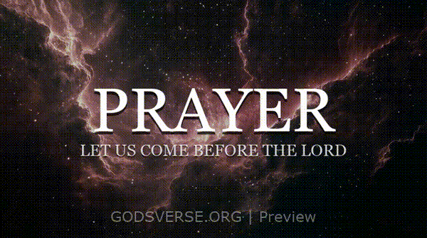 Prayer motion background deep space