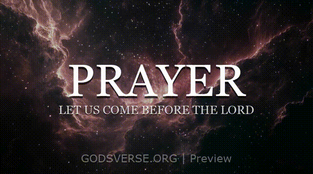 Prayer motion background deep space