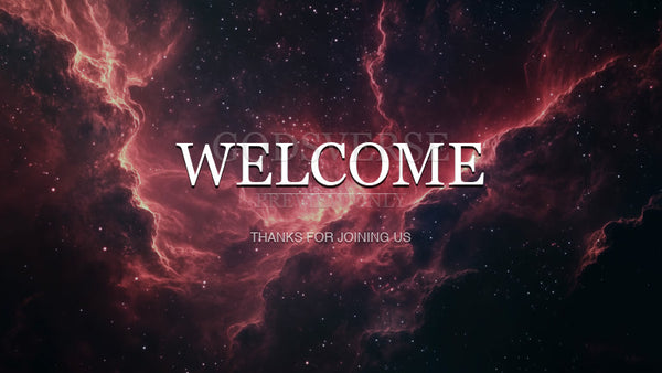 Welcome worship background deep space