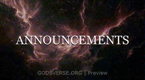 Announcements motion background deep space