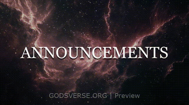Announcements motion background deep space
