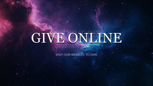 Give Online worship background deep space