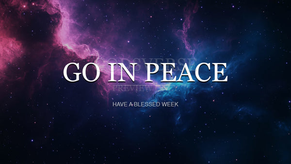 Go In Peace worship background deep space
