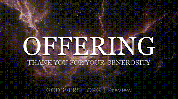 Offering motion background deep space
