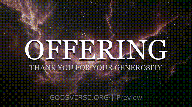 Offering motion background deep space