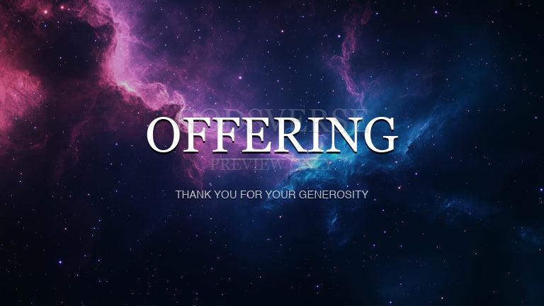 Offering worship background deep space