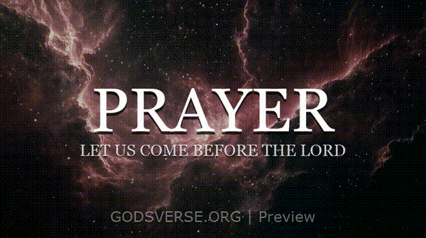 Prayer motion background deep space