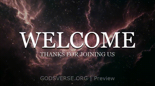Welcome motion background deep space