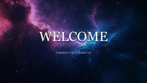 Welcome worship background deep space