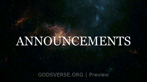 Announcements motion background deep space