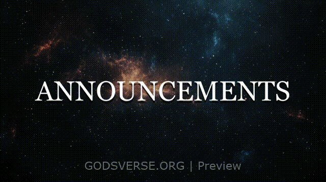 Announcements motion background deep space