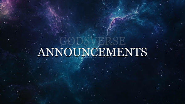 Announcements worship background deep space