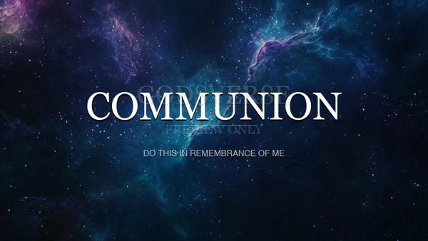 Communion worship background deep space