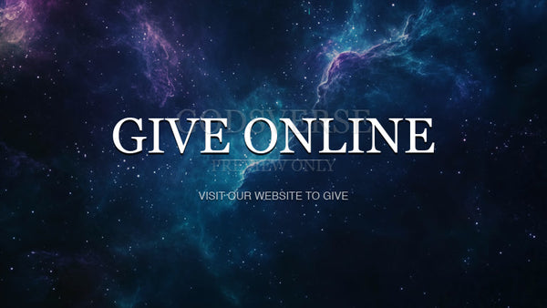 Give Online worship background deep space