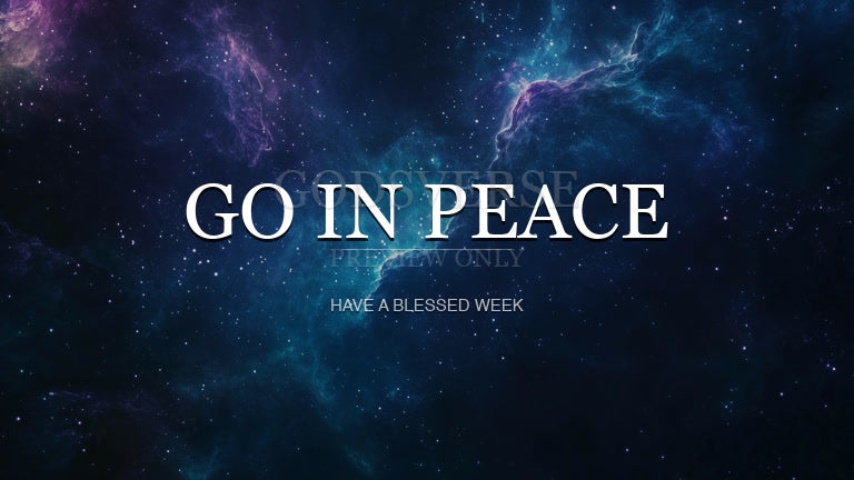 Go In Peace worship background deep space