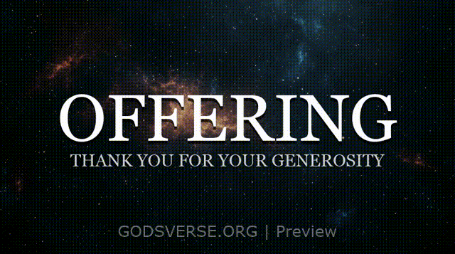Offering motion background deep space