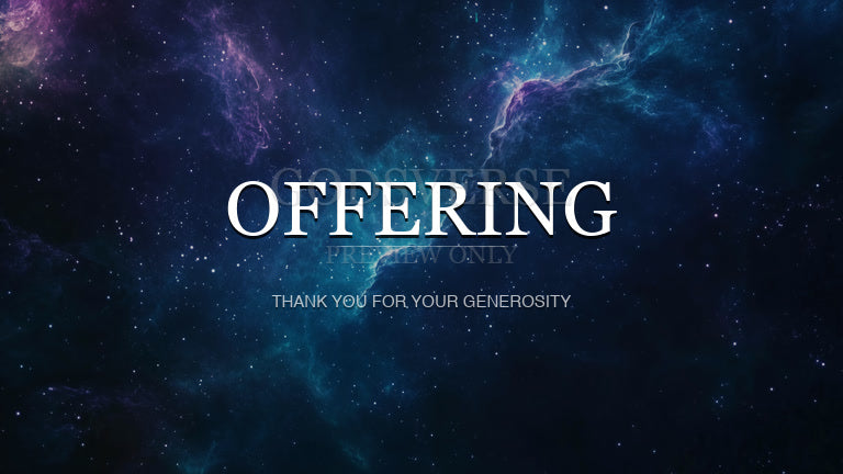 Offering worship background deep space