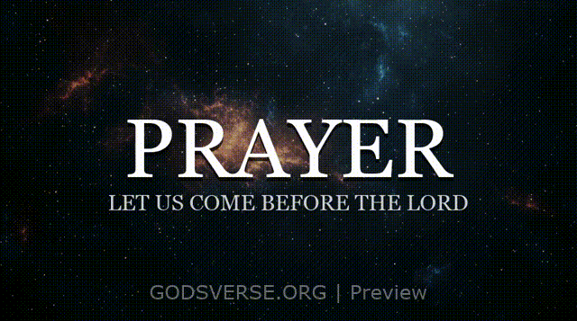 Prayer motion background deep space