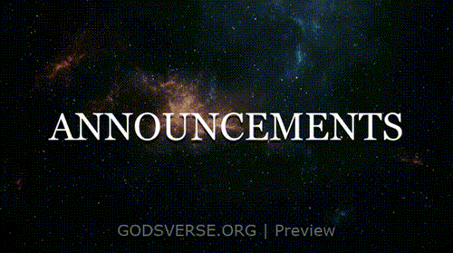 Announcements motion background deep space