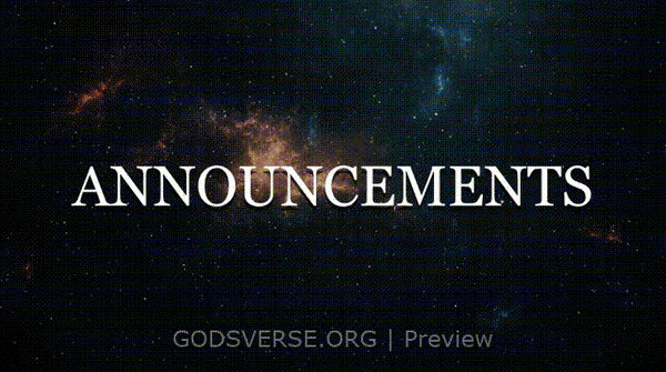 Announcements motion background deep space