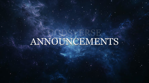 Announcements worship background deep space