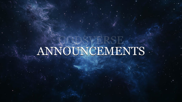 Announcements worship background deep space