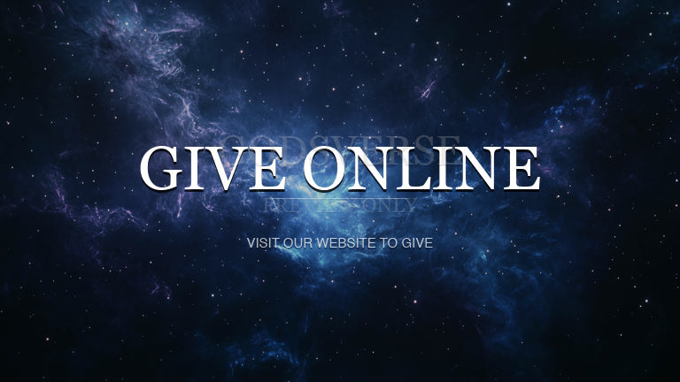 Give Online worship background deep space
