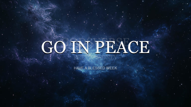 Go In Peace worship background deep space
