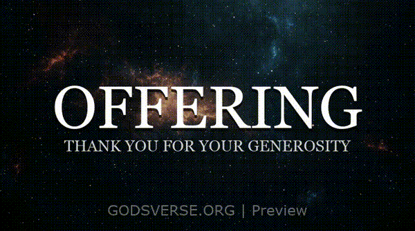 Offering motion background deep space