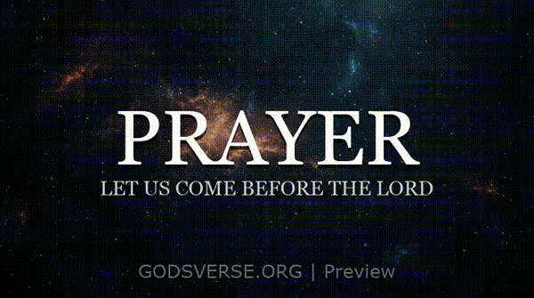 Prayer motion background deep space