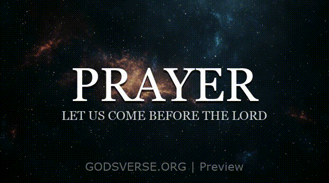 Prayer motion background deep space