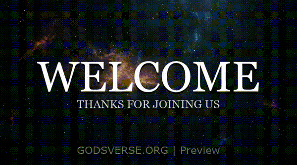 Welcome motion background deep space