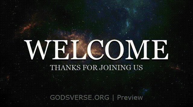 Welcome motion background deep space
