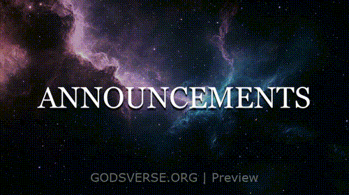 Announcements motion background deep space
