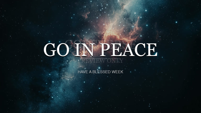 Go In Peace worship background deep space