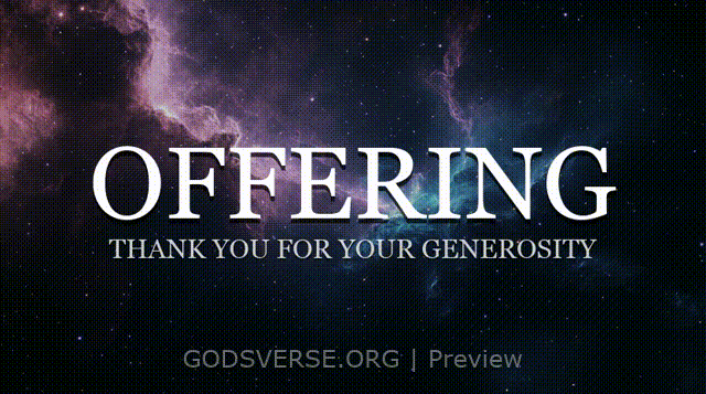 Offering motion background deep space