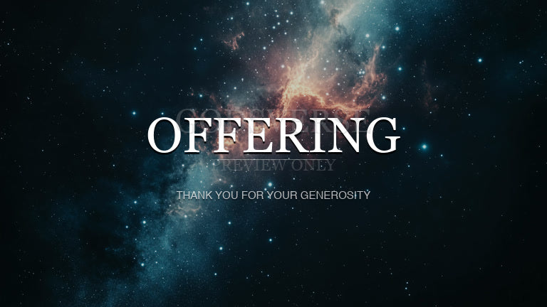 Offering worship background deep space
