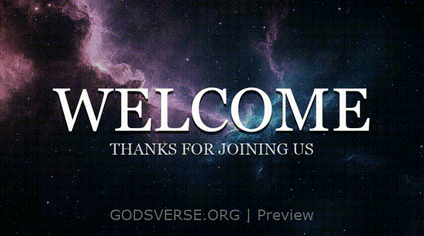 Welcome motion background deep space