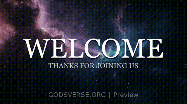 Welcome motion background deep space