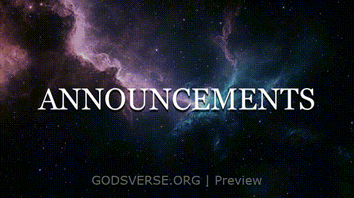 Announcements motion background deep space