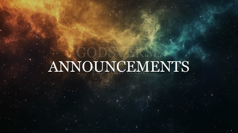 Announcements worship background deep space