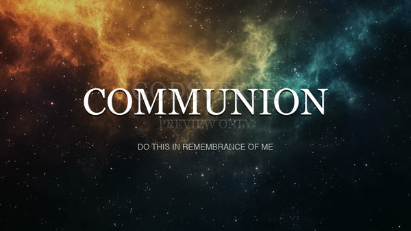 Communion worship background deep space