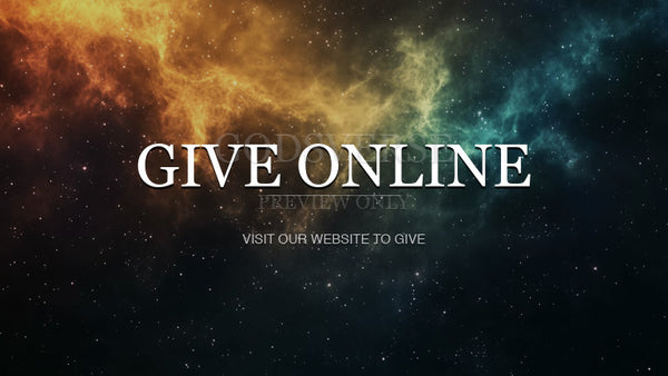 Give Online worship background deep space