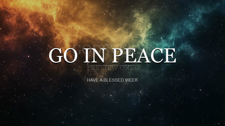 Go In Peace worship background deep space