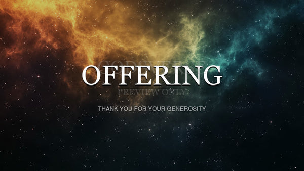 Offering worship background deep space