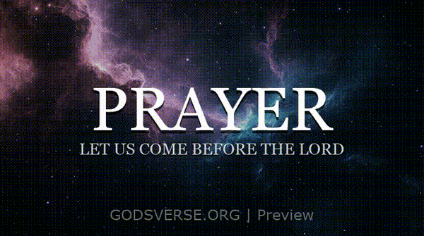 Prayer motion background deep space
