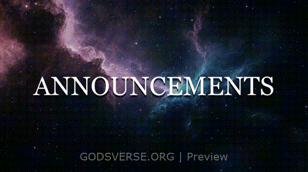 Announcements motion background deep space