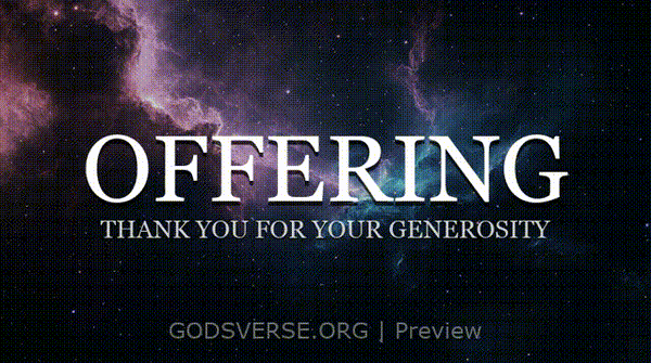 Offering motion background deep space