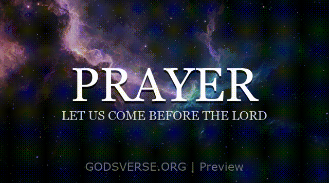 Prayer motion background deep space
