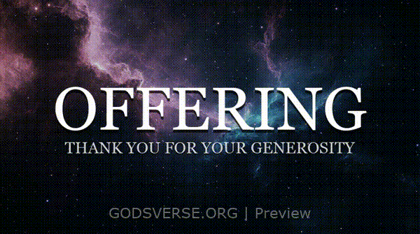 Offering motion background deep space